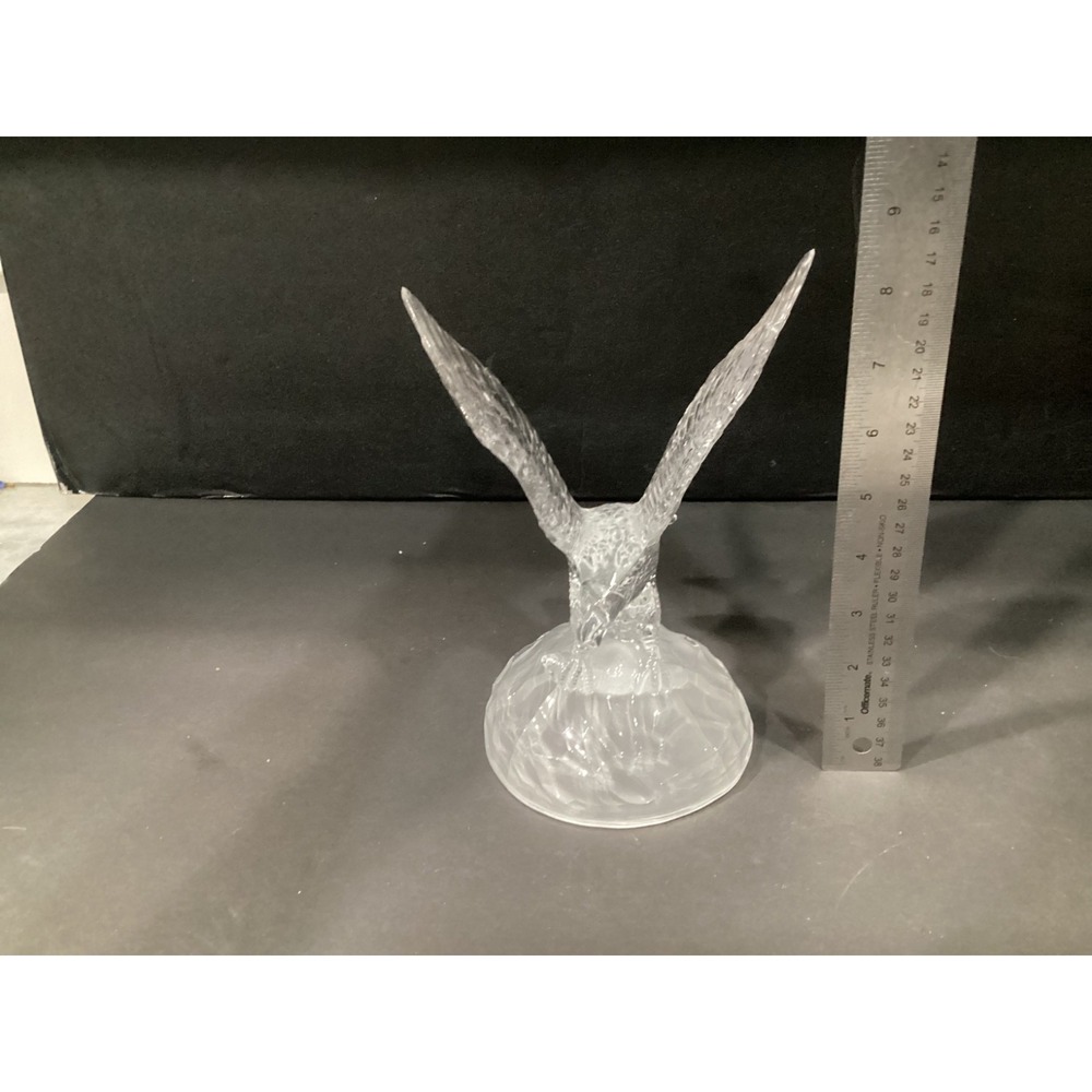 Vintage Crystal American Eagle Fish in Talons French Cristal D'Arques 8" High